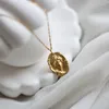 Pendants Amaiyllis 18k Gold Downton Portrait Matte Casting Lacquer Chain Clavicle Necklace Handmade Choker Boho Collier Jewelry