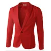 Męskie stylowe, swobodne solidne blezer biznesowe przyjęcie ślubne garniturowe wierzchołki męskie wiosenne jesienne garnitur Mężczyzna Slim Tops 220808