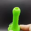 3.5 inch Unbreakable Green Frog Shape Silicone Hand Pipe Smoking Pipe Accessories