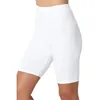 Shorts pour femmes Short élastique pour femme décontracté taille haute ajusté fitness et semelles amincissantes été short noir blanc pur 231214