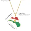 Pendentif Colliers Kurdistan M collier pour femmes hommes chaînes couleur or Kurdistan drapeau M pendentifs collier en acier inoxydable bijoux cadeau CollarL231215