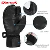 Skidhandskar Kutook Winter Ski Gloves Thermal Skiing Snowboard Gloves Mantens Leather Outdoor Snow Gloves For Skiing Protection AccessoriesL23118