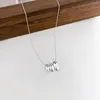 Chains 925 Sterling Silver Necklace Beans Pendant For Women Man Chain Fashion Party Charm Jelwery Birthday Gift 2023