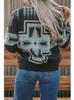 Women s Down Parkas Vintage Western Aztec Print JacketPlaid Pattern Jacket Button Front Long Sleeve Outerwear Clothing 231215