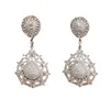 Boucles d'oreilles pendantes EVACANDIS Crystal Star Teardrop faite à la main avec pierres précieuses plaquées or pour femmes, déclaration de mariage, pierre de naissance Zircon