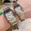 LuxuryDesigner Watches 2023 New Classic Elegant Men's and Women's Couples Quartz Movement Watches Square Tanks Gold and Silver Watches Gifts