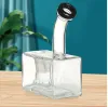 Square Glass Bong Dab Rig Hookahs Creative Hosahs med 14 Banger Mini Bubbler Dab Rig för rökning ZZ