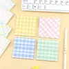 PCS/LOT Creative Lattice Stripe Memo Pad Sticky Notlar Sevimli n Kırtasiye Etiket Not Defteri Bookmark Post Okul Malzemeleri