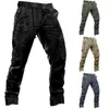 Men's Pants 2023 Fashion Girdle Cargo Slim Foot Elastic Multi Bag Convertible Kitchen For Men