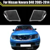 Tampas de luz automática para nissan navara d40 2005-2014 farol do carro capa abajur lâmpada lente de vidro caso farol escudo