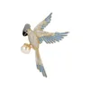 Stift brosches suyu höst full zirkon papegoja brosch mode mångsidig söt temperament fågel simulering pärlkläder tillbehör 231214