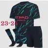 Goldana das crianças 31# Ederson M. Jerseys de futebol 23 24 Haaland de Bruyne Grealish Doku Ferran Mahrez Foden Bernardo Joao Rodrigo Futebol Camisa Kids Sets Uniforms