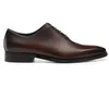 Homens genuínos Sapatos Oxford Top de couro pontudo de qualidade de luxo Black Brown Men Business Office Shoes formais
