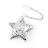 Star Tea Infuser With Chain 6 Colors Tea Strainer 304 Stainless Steel Tea Bag Kitchen Tools