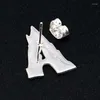 Stud Earrings ALYX Letter A Men Women 1:1 High Quality Simple Fastness Colorfast Fashion All-match Trend Accessories