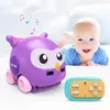 Diecast Model RC Car Cartoon Animal Hand Control Induction Remote Owl Mouse Kids Gesture Sensor Following Music Toy Christmas Gift 231215