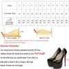 Robe chaussures multicolore européenne sexy pompes femmes plate-forme discothèques T scène montre 18cm talons hauts plus-taille 35-44 sandales