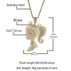 Hip Hop AAA CZ Stone Paved Bling Iced Out Crown Barbie Queen Pendants Necklace for Men Women Unisex Rapper Jewelry Gift2633