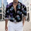 Mannen Casual Shirts Knop Sneeuwvlok 3d Print Slanke Kerst Blouses Navidad Vakantie Tops Viering Party Camisas De Hombre