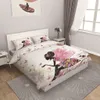 Cortinas de beleza de alta qualidade, capa de edredom 3d, conjunto de cama morden, capa de cama, lençol, fronha