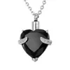 Lily Urn Halsband Diamond Cremation Jewelry Heart Memorial Keepsake Ashes Holder Pendant With Present Bag Five Colors275o