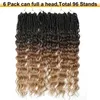 Synthetic Wigs Deep Faux Locs Crochet Hair Soft Goddess Brands 24 inch Wave inches 1B3027 231215