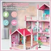 Doll House Accessories Children's DIY PROGENT SPEL för att bygga monterade leksaksuppsättningar och möbler Girl Birthday Presents 231215