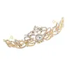 Bandas da cabeça da moda butique de casamento clássica cocar de ouro Sparkle Gold com diamante Half Arc Princesa Rainha Coroa Jóias Presente Dhqcz