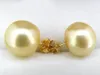 Stud Earrings Natural Berad South Sea Pearl Earring 14k Yellow Gold