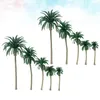 Decoratieve Bloemen 10 stks/set Simulatie Kokospalm Model Plastic Mini Palm Landschap DIY Layout Props Microlandscape Decor Ecologisch Zand