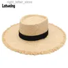 Sombreros de ala ancha Sombreros de cubo Venta al por mayor Nuevo cinturón Paja de rafia Sombreros de visera de verano para mujer Dama Moda plegable Gorra hecha a mano Sombrero de playa de Panamá de ala ancha YQ231215