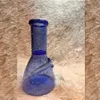 6.3 pouces Daisy verre Bong tige basse Perc narguilés Dab plates-formes bécher verre conduites d'eau fumer étoiles bleues barboteur avec Joint de 14mm