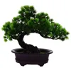 Dekoracje świąteczne sztuczna sosna donita zielona roślina kwiat stołowa japońska cedrowa bonsai drzewo 231215