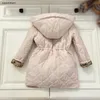 Manteau d'hiver à capuche pour bébé, veste mi-longue en coton, taille 110 à 170, doublure à carreaux, design, vêtements d'extérieur pour enfants, Dec05, nouvelle collection