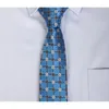 Papillini 2023 blu 7,5 cm di lussuoso cravatta jacquard maschile per uomo abito da lavoro lavoro collo maschio Mashi