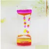 Other Clocks & Accessories Other Clocks Accessories Floating Hourglass Timer Liquid Oil Sand Clock Mix Illusion Hour Glass Acrylic Des Dh4Eo