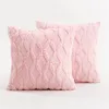 Taie d'oreiller en peluche douce double face en velours décoratif, lot de 2 housses de coussin en diamant massif, coque d'oreiller pour canapé et chambre à coucher 231214