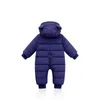Ceket tulum bebek kıyafetleri kış artı kadife doğumlu bebek kızlar sıcak kalın tulum kapüşonlu kıyafetler kar yağışı çocuk Romper 231214