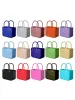 Storage Bags Waterproof Bogg Beach Bag Solid Punched Organizer Basket Summer Water Park Handbags Large Women's Stock Gifts GC2090