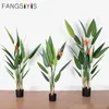 Christmas Decorations Nordic simulated green plant Paradise Bird auspicious potted artificial flower art decoration 231215