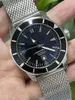 Zegarstka na rękę męską Supercean Mechanical Watch Automatyczna czarna niebieska ceramika
