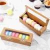 Take Out Containers 50 Pcs Box Food Macaron Boxes Small Packing Baking With Sticker Kraft Paper Cake