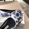 Luxury Girl shoe Blue flowers printed all over baby Sneakers Size 26-35 Including shoe box designer Child Princess shoes Dec05