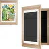 Bildramar Kids Art Picture Frame Wood A4 Front Open Changeable Poster Po Ritning Målningar Display Storage Rack Home Decor 231215