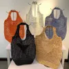 Duże torby na plażowe słomki 50 Tkacz projektanta zakupów torebki z Trójkątem Trójkąta Trójkąta torebki 225i