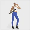 Yoga Outfit L-219 Soutien-gorge à col haut Slim Fit Bras élastique U Back Sports Débardeur Respirant Femmes Gilet avec tasses amovibles Drop Livraison O DHFIP