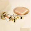 Haczyki szatowe mydła naczynia w stylu euro krystaliczna mosiężna uchwyt ceramika naczyń do łazienki domowe akcesoria HK-31 Drop de homefavor dhlkm