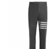 Calça reta cinza masculina Tom 2023 com corte lateral