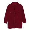 Blusas femininas botão solto jaqueta casual veludo camisa grossa lapela moda juventude feminina blusa 2023 outono