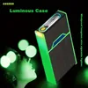 Luminous Cigarette Case With USB Lighter, Portable Cigarette Box With Lighter For 20pcs Thin Cigarettes, Gift For Christmas Holiday